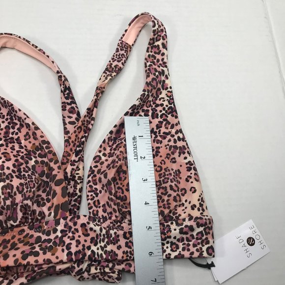 Shade And Shore Women's Sz. Small 4-6 Tall Triangle Bikini Swim Top Animal Print - Picture 11 of 14